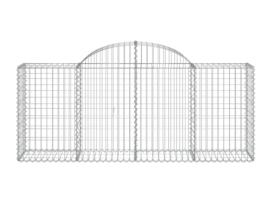 Paniers à gabions arqués 50 pcs 200x50x80-100 Fer galvanisé
