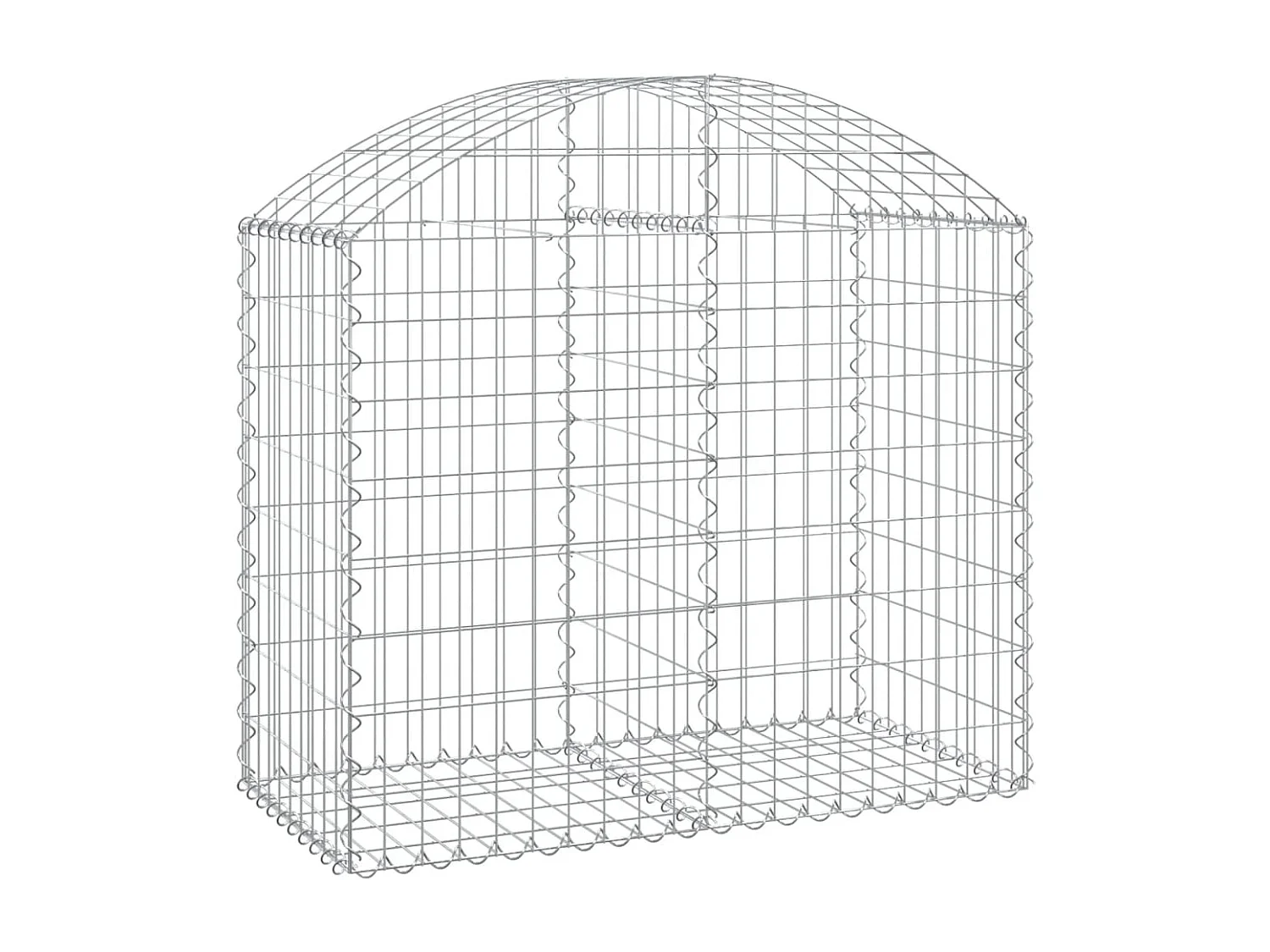 Panier de gabions arqué 100x50x80-100 Fer galvanisé