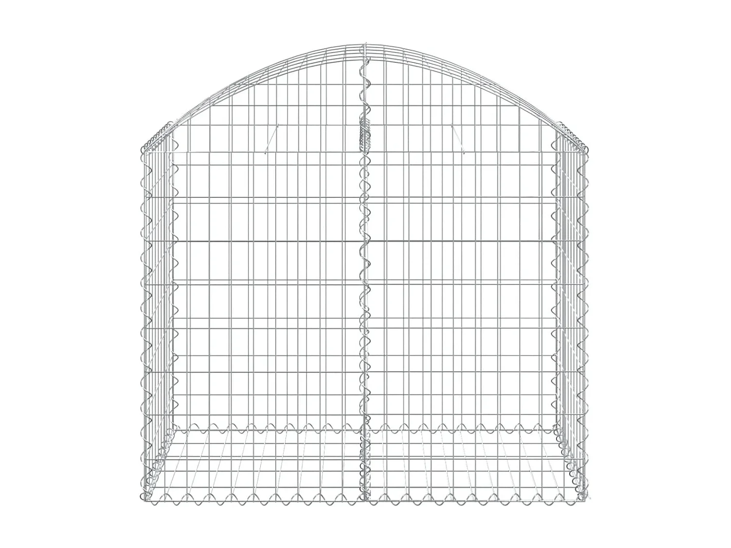 Panier de gabions arqué 100x50x80-100 Fer galvanisé
