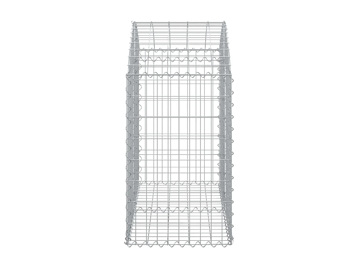 Panier de gabions arqué 100x50x80-100 Fer galvanisé