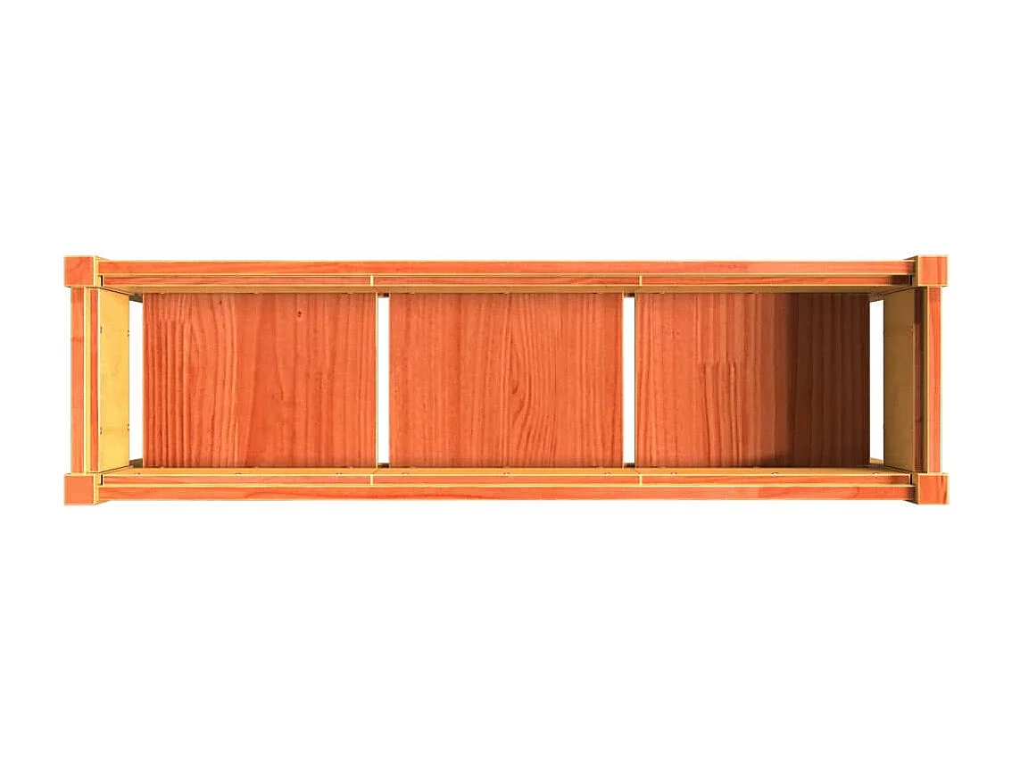 Jardinières 2 pcs avec pieds marron bois de pin massif