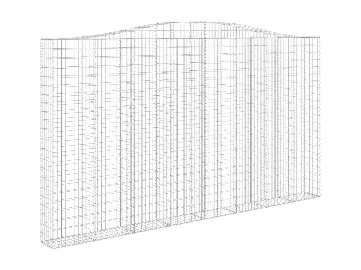 Paniers à gabions arqués 2 pcs 400x30x220-240 Fer galvanisé
