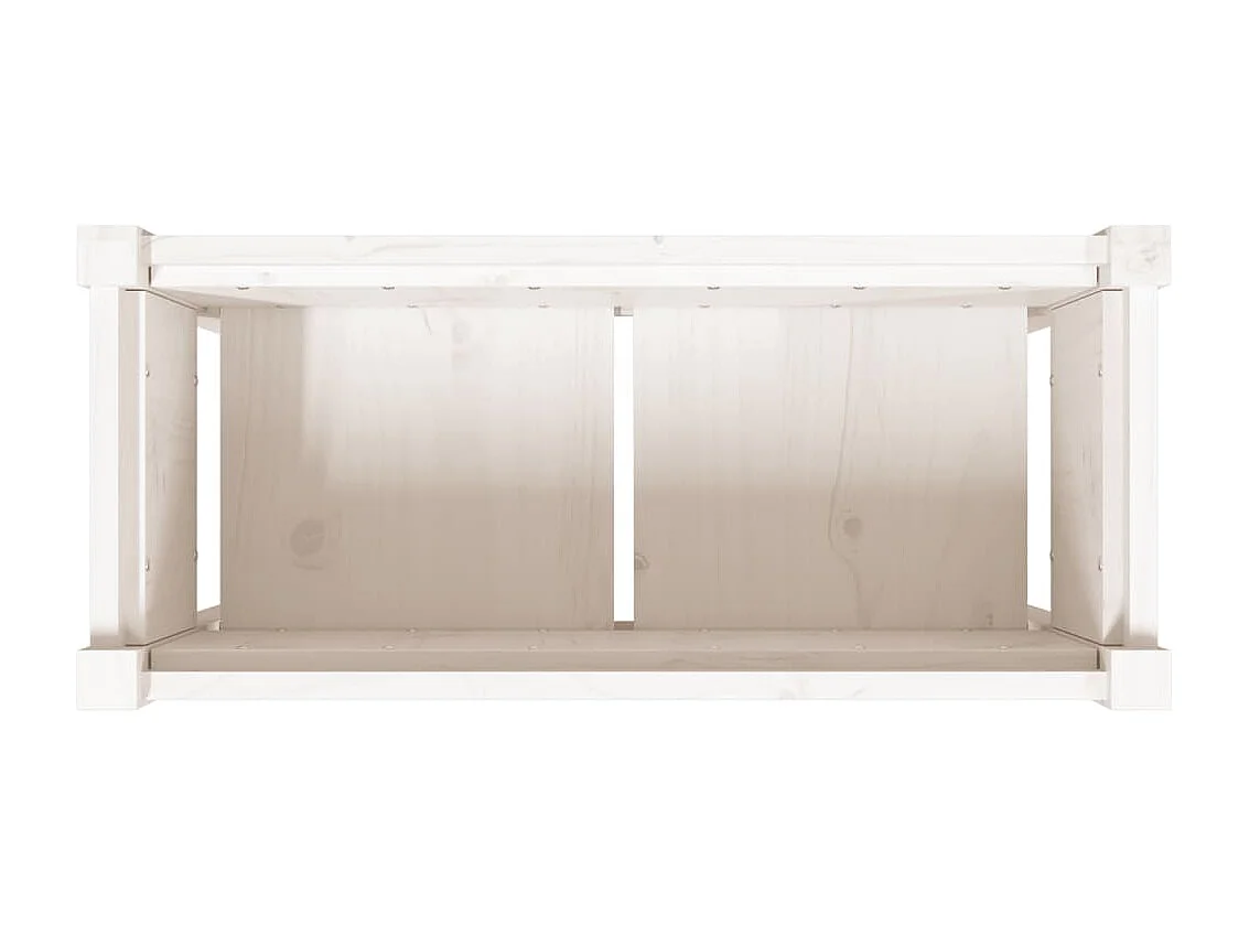 Jardinières avec pieds blanc 70x31x70 bois de pin massif