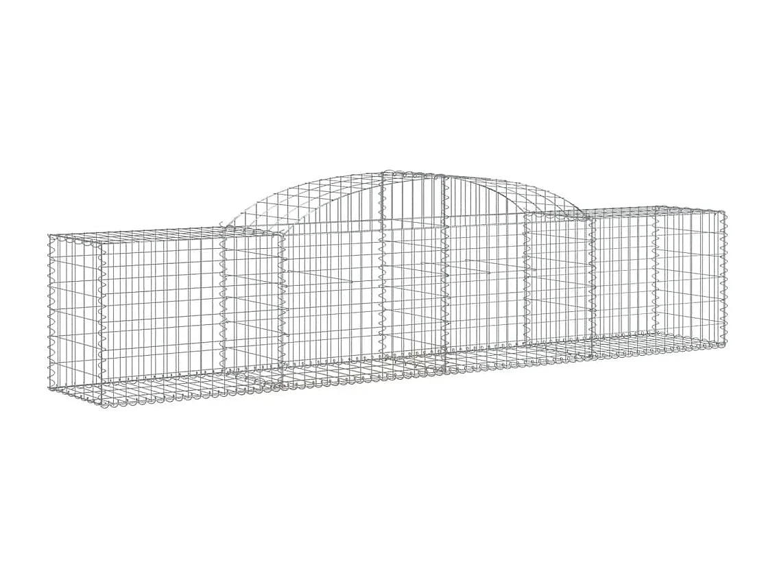 Paniers à gabions arqués 10 pcs 300x50x60-80 fer galvanisé