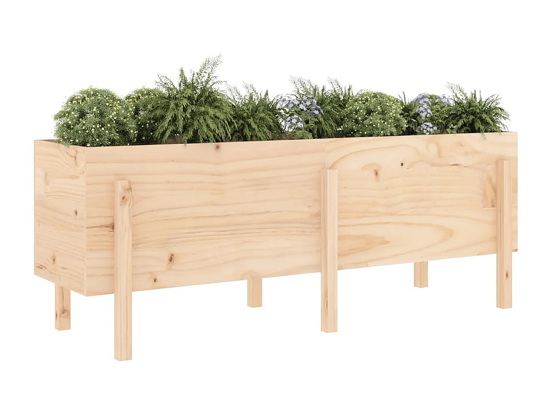 Lit surélevé de jardin 160x50x57 bois de pin massif