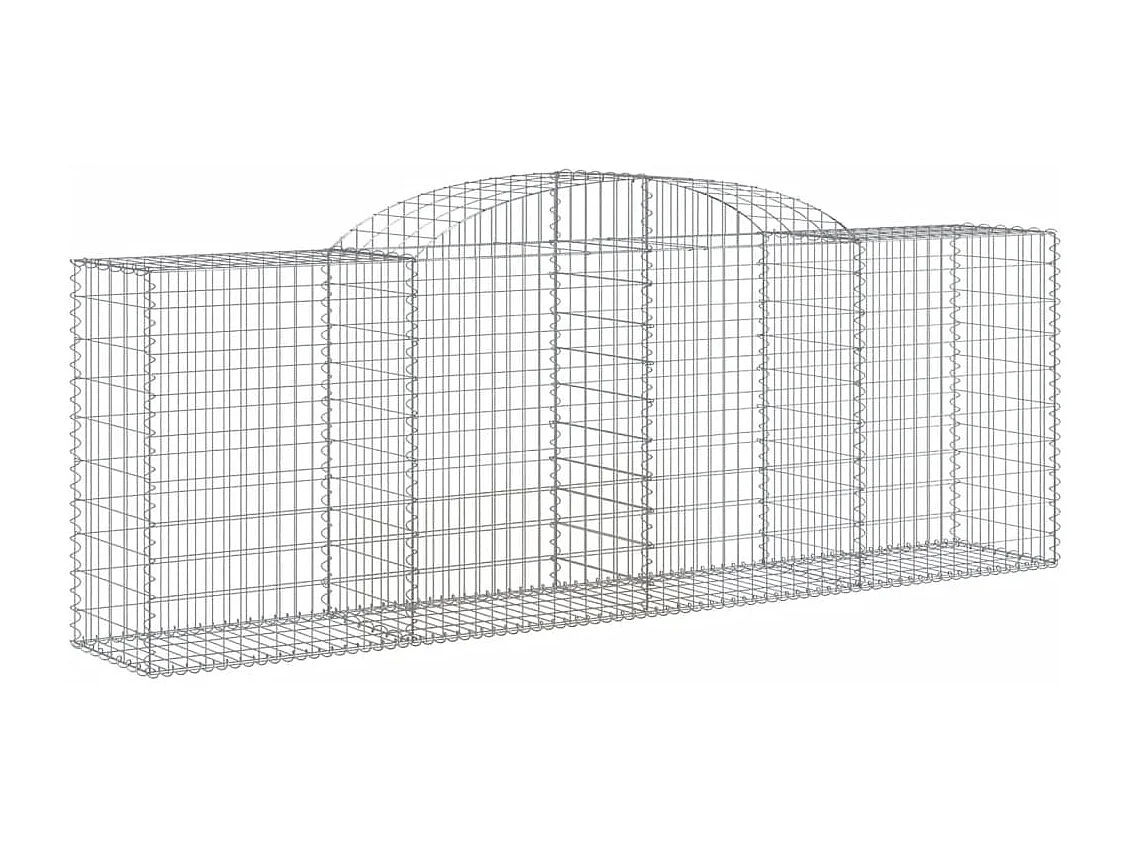 Paniers à gabions arqués 11 pcs 300x50x100-120 fer galvanisé