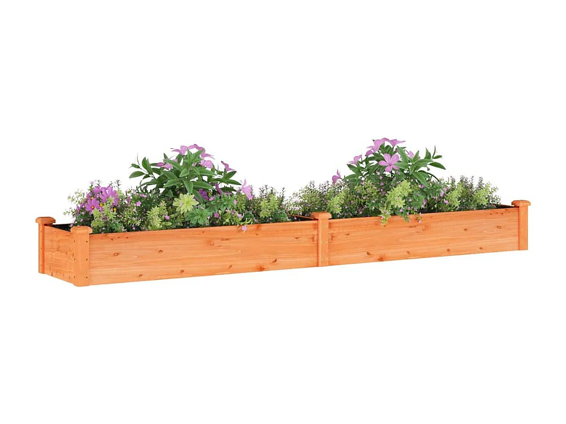 Lit surélevé de jardin doublure 240x45x25 bois massif sapin