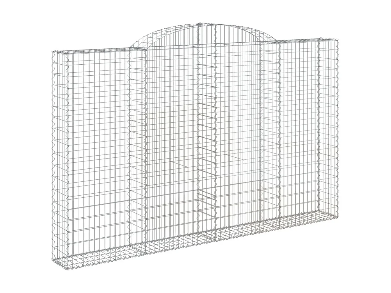 Paniers à gabions arqués 2 pcs 300x30x180-200 fer galvanisé