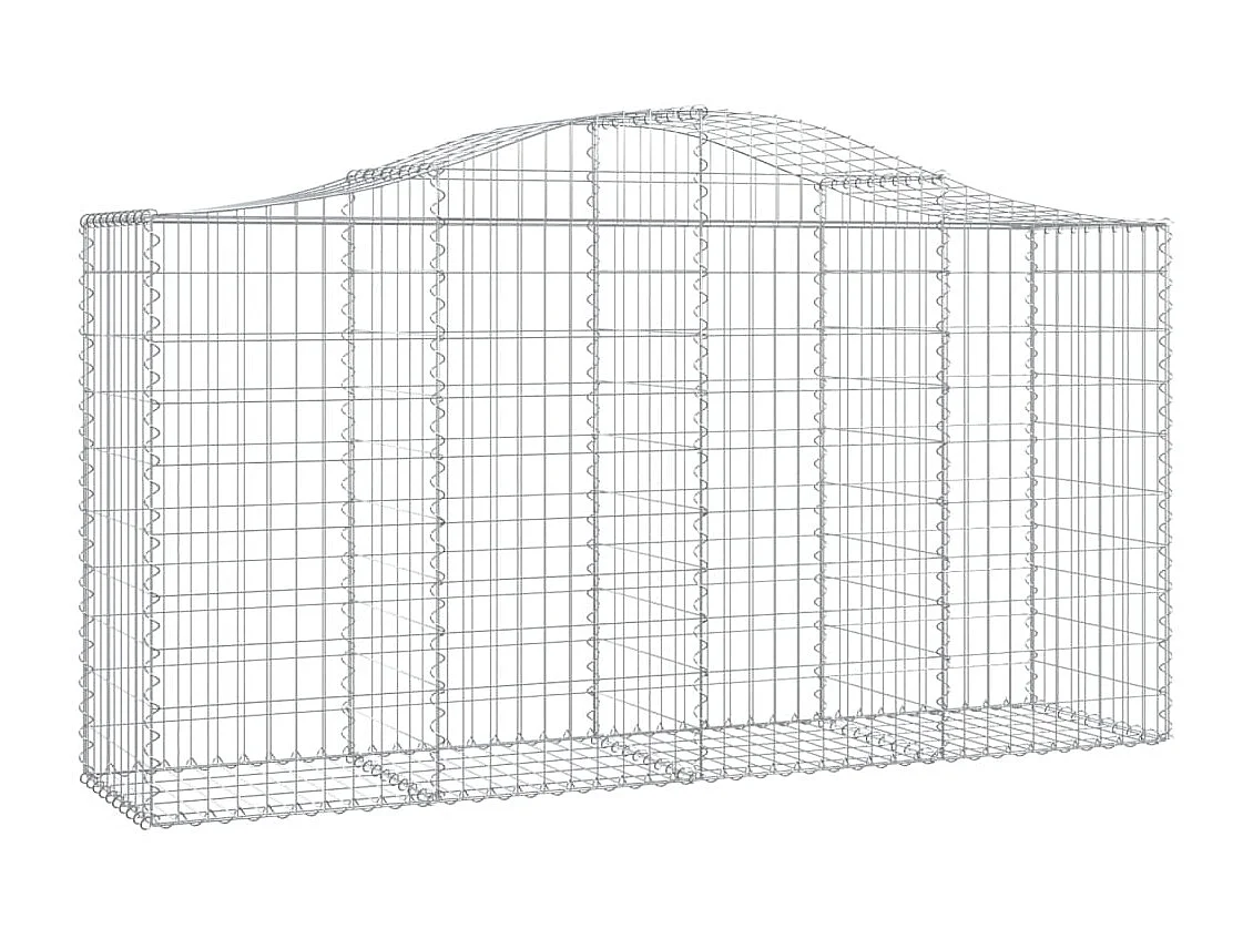 Paniers à gabions arqués 13 pcs 200x50x100-120 fer galvanisé