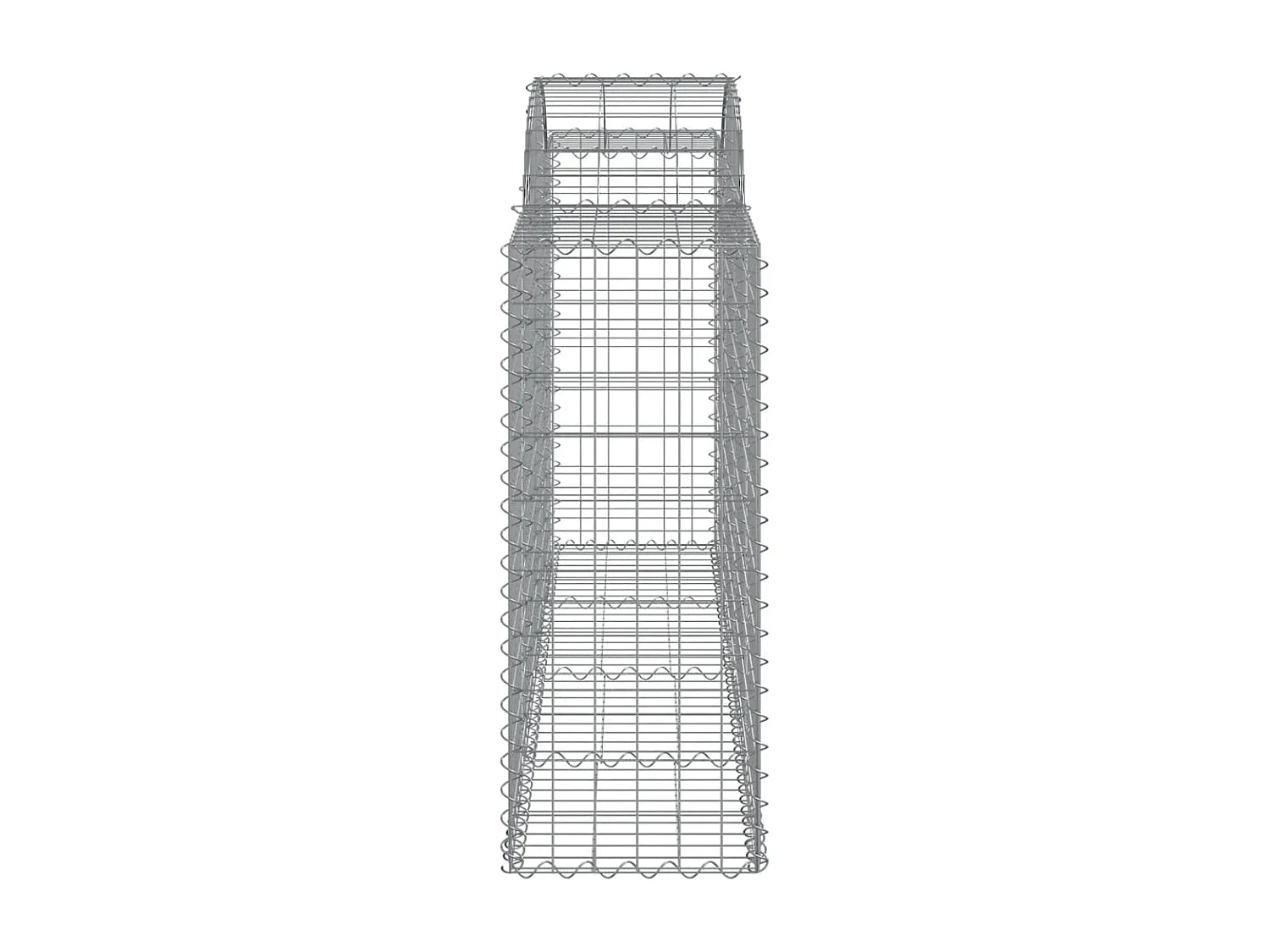 Paniers à gabions arqués 15 pcs 200x50x100-120 fer galvanisé