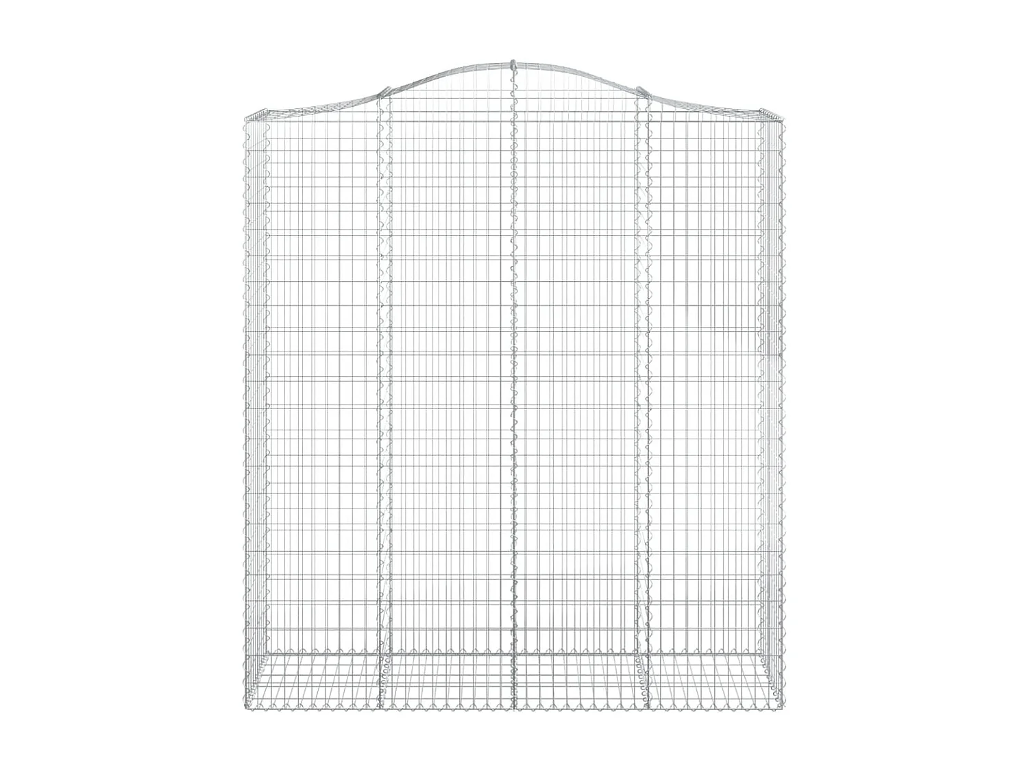 Paniers à gabions arqués 4 pcs 200x50x220-240 Fer galvanisé