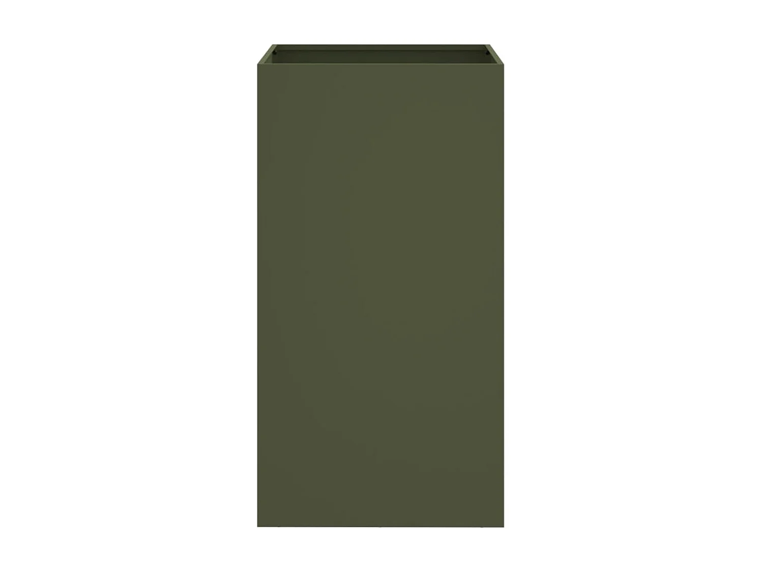Jardinière vert olive 42x38x75 acier laminé à froid