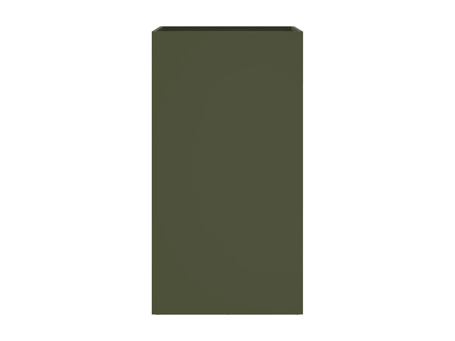 Jardinière vert olive 42x38x75 acier laminé à froid