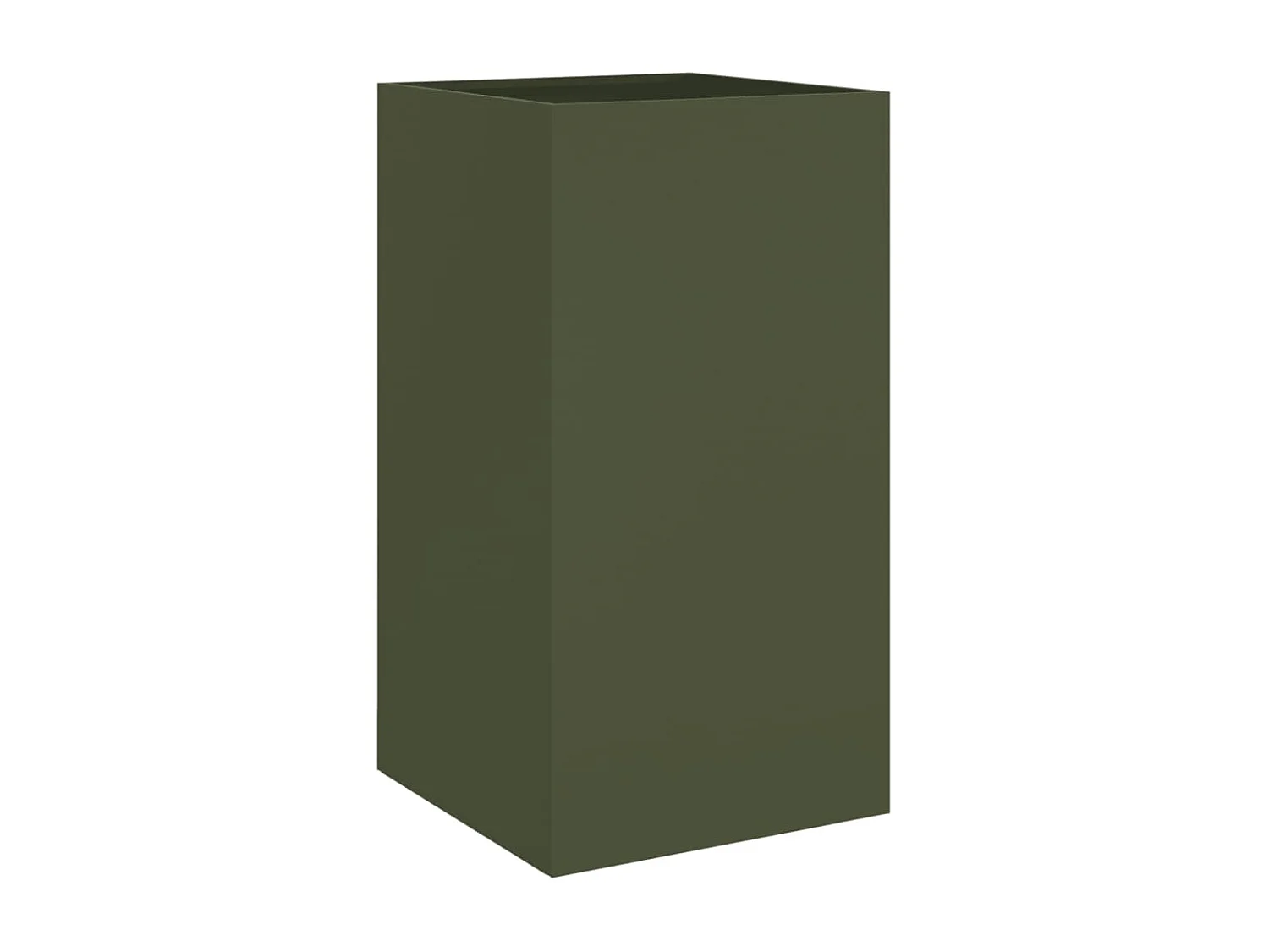 Jardinière vert olive 42x38x75 acier laminé à froid
