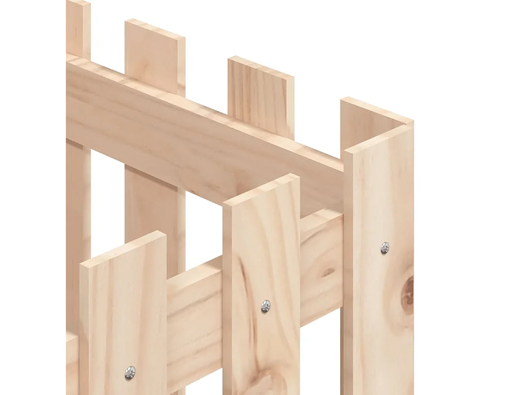 Jardinière avec design de clôture 40x40x40 pin massif