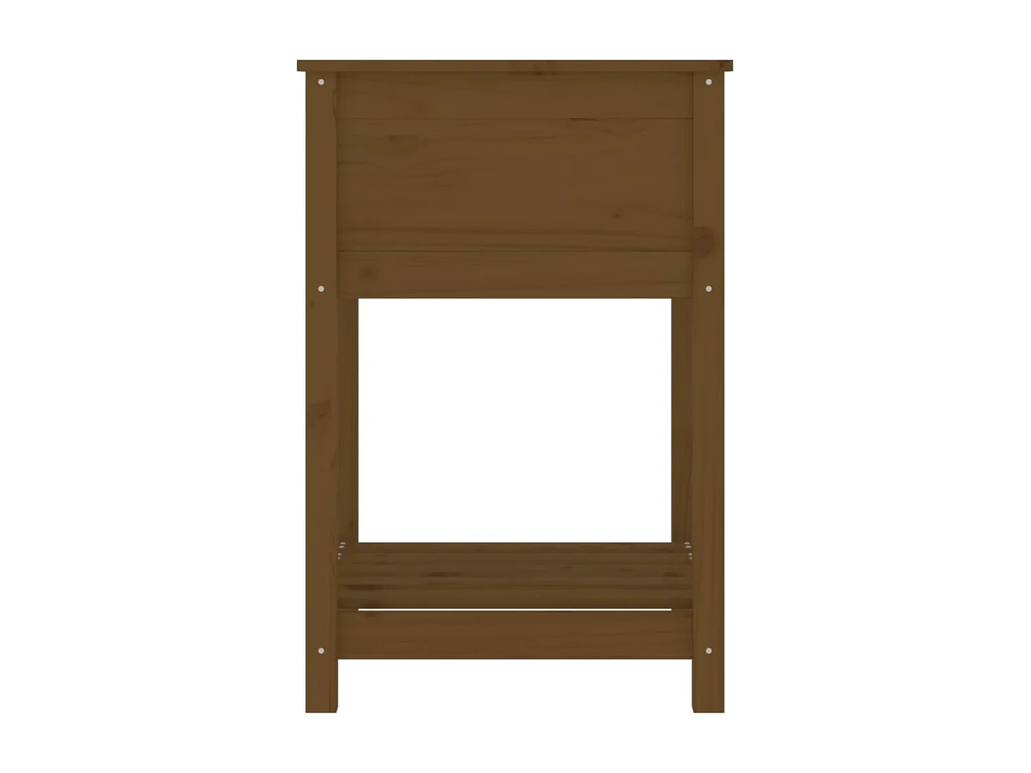 Jardinière avec étagère Marron miel 54x54x81 Bois de pin