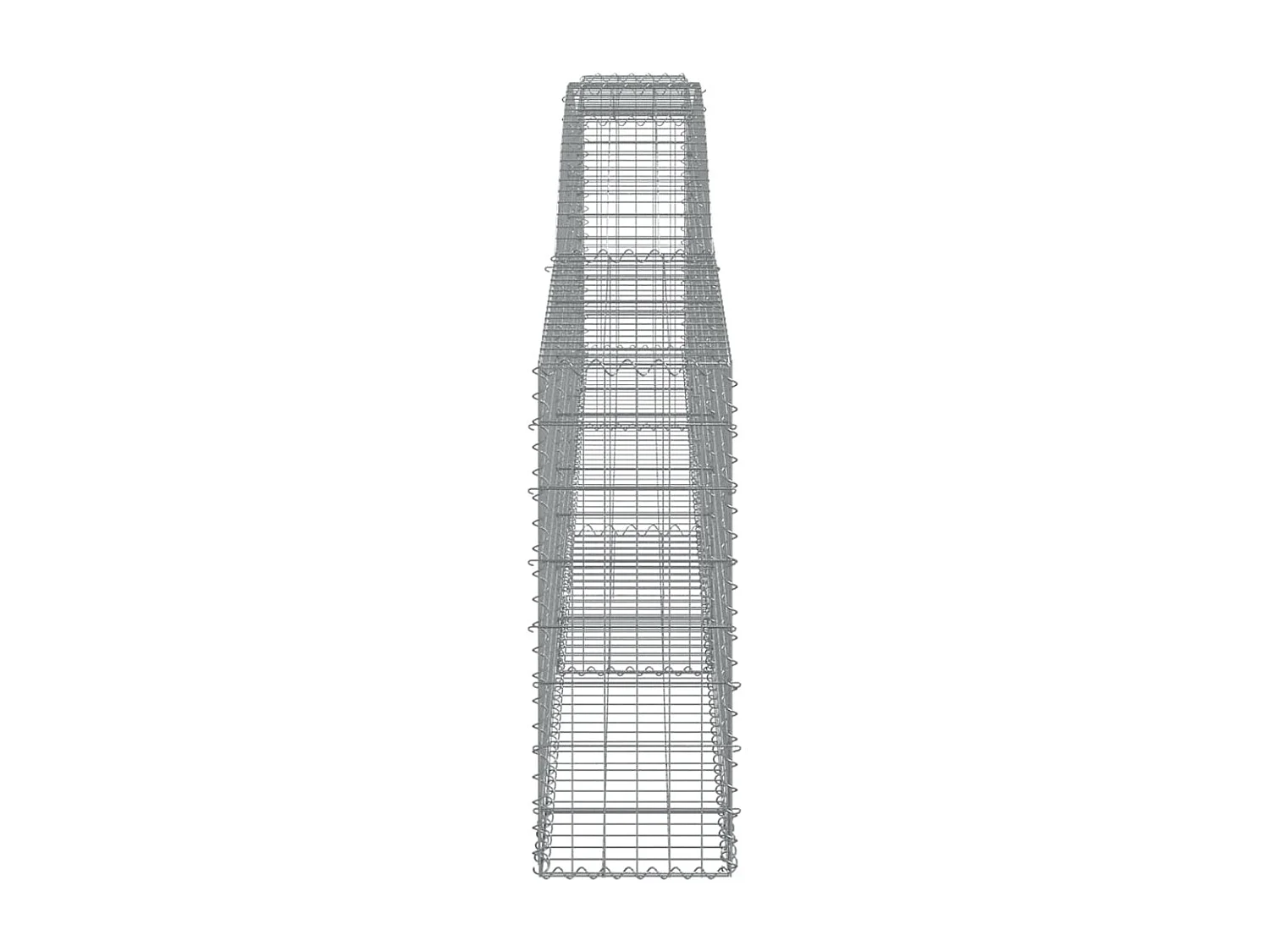 Paniers à gabions arqués 4 pcs 400x30x80-100 Fer galvanisé