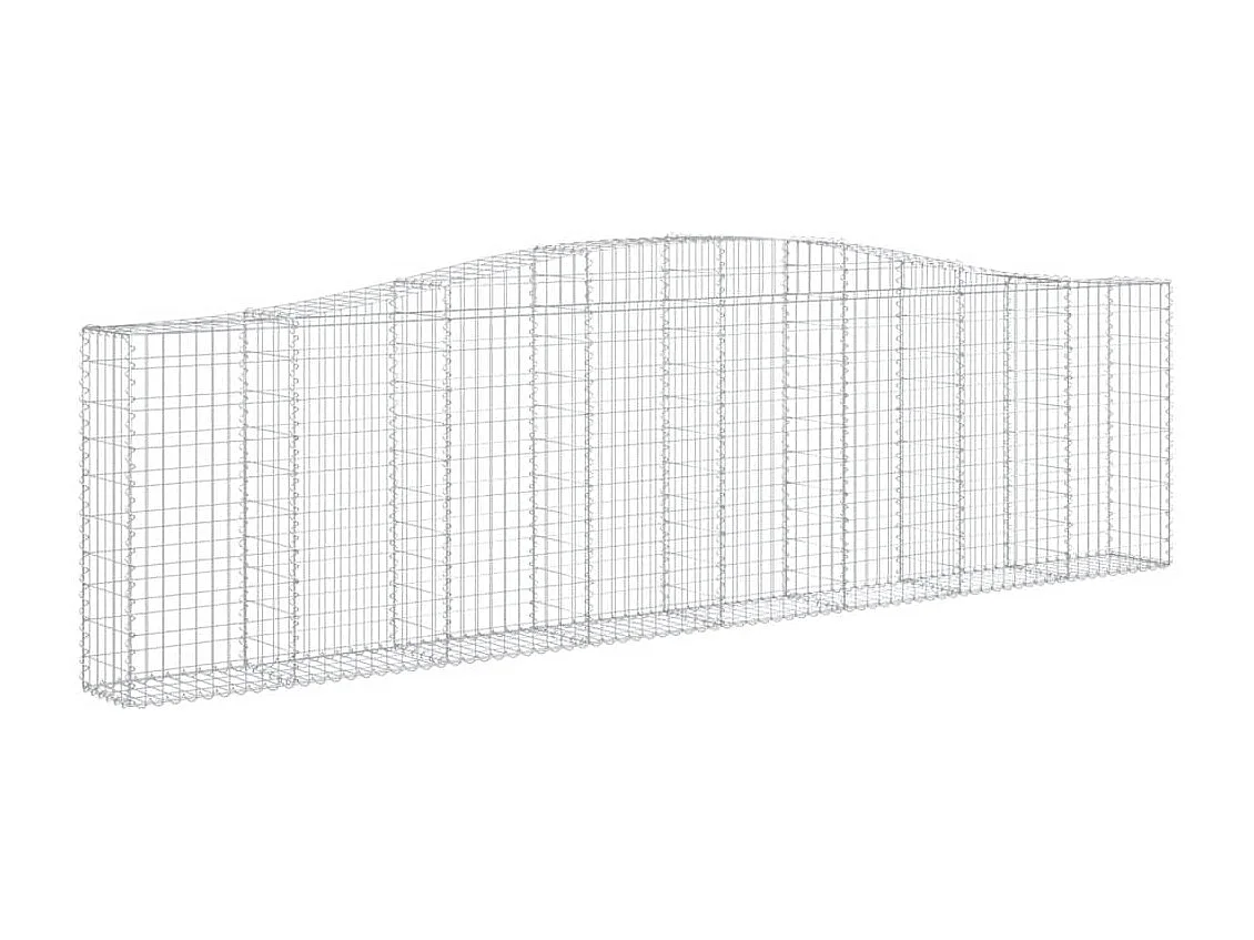 Paniers à gabions arqués 15 pcs 400x30x100-120 Fer galvanisé