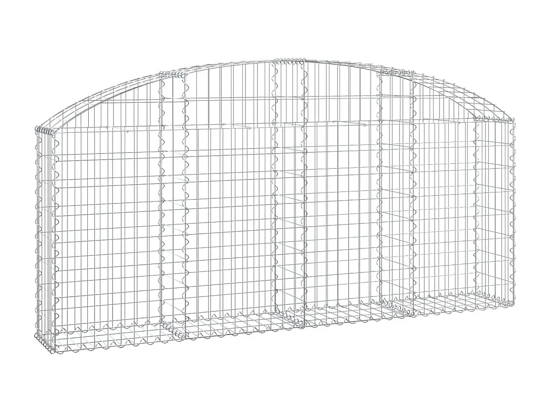 Panier de gabions arqué 200x30x80-100 Fer galvanisé