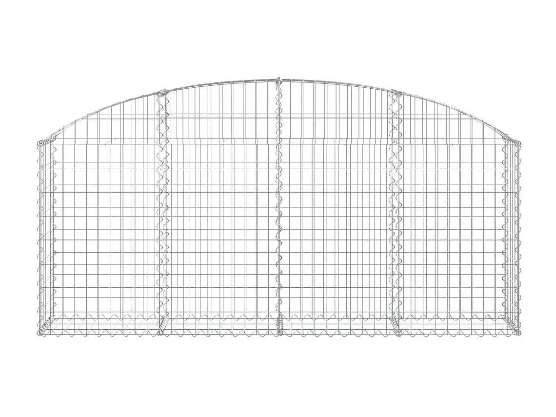 Panier de gabions arqué 200x30x80-100 Fer galvanisé