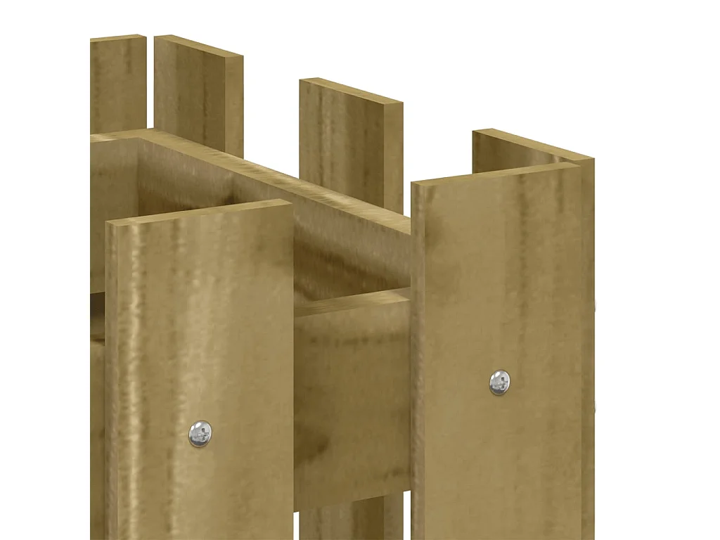 Jardinière avec design de clôture 60x30x30 pin imprégné