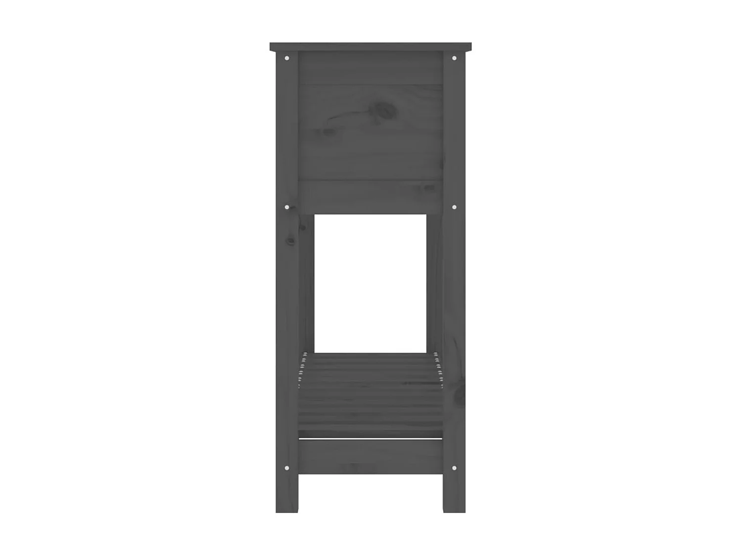 Jardinière avec étagère Gris 111,5x34,5x81 Bois massif de pin