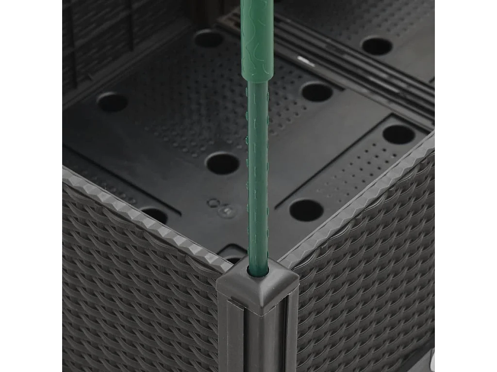 Jardinière avec treillis noir 120x40x142,5 PP