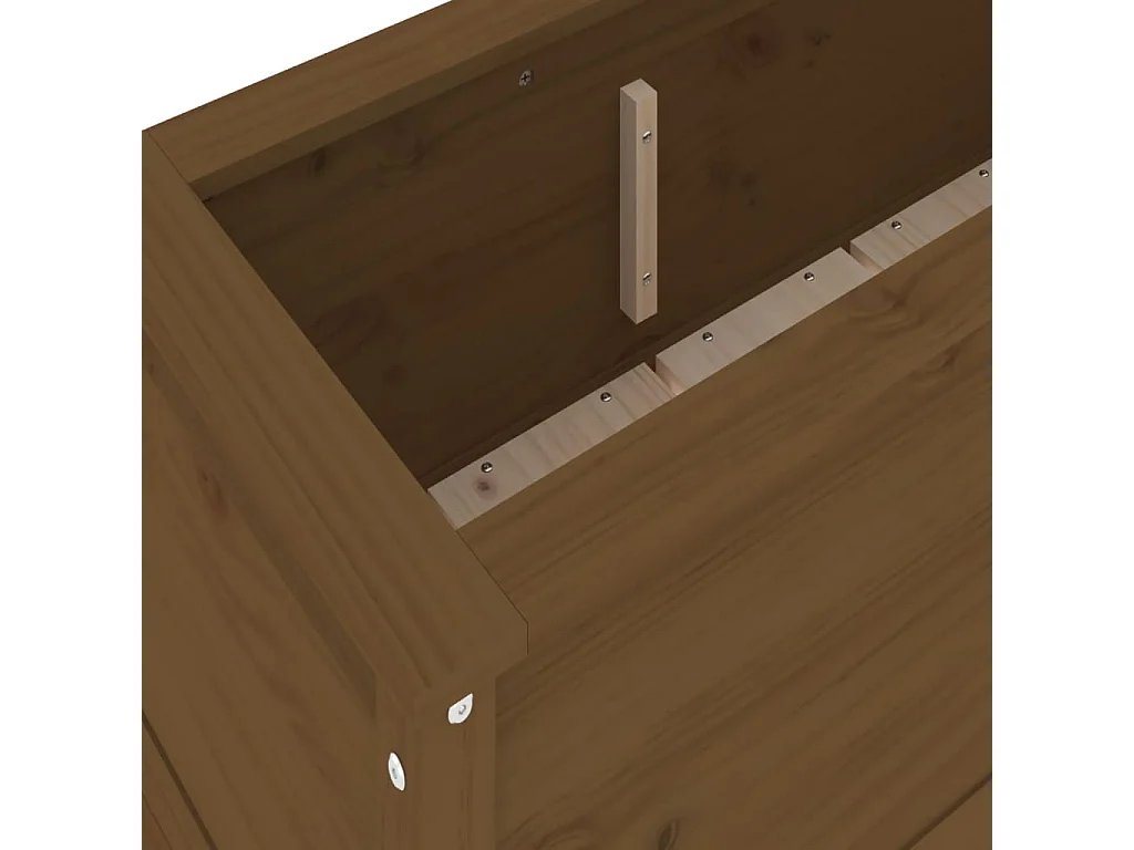 Lit surélevé de jardin brun miel 119,5x40x39 bois pin massif