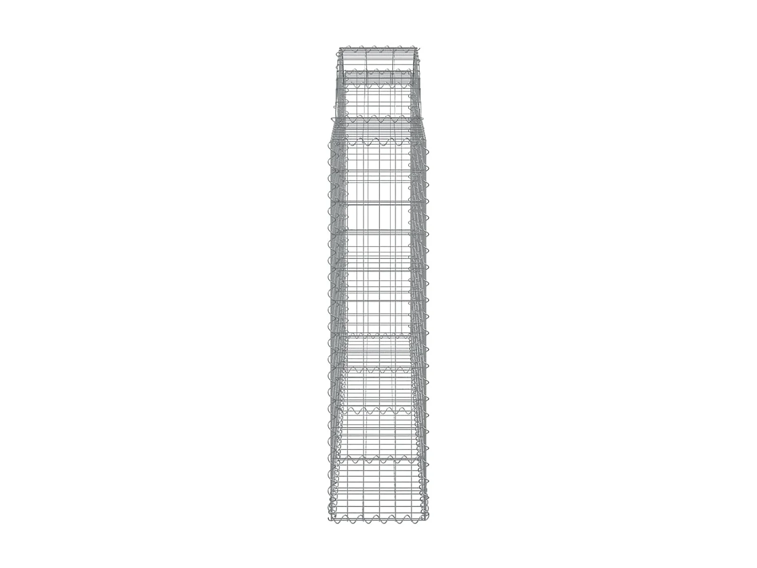 Paniers à gabions arqués 2 pcs 200x30x120-140 Fer galvanisé