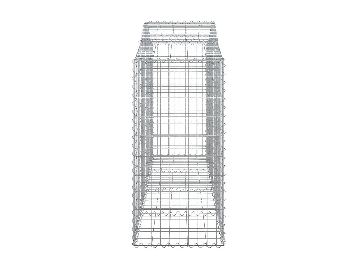 Paniers à gabions arqués 8 pcs 200x50x120-140 Fer galvanisé