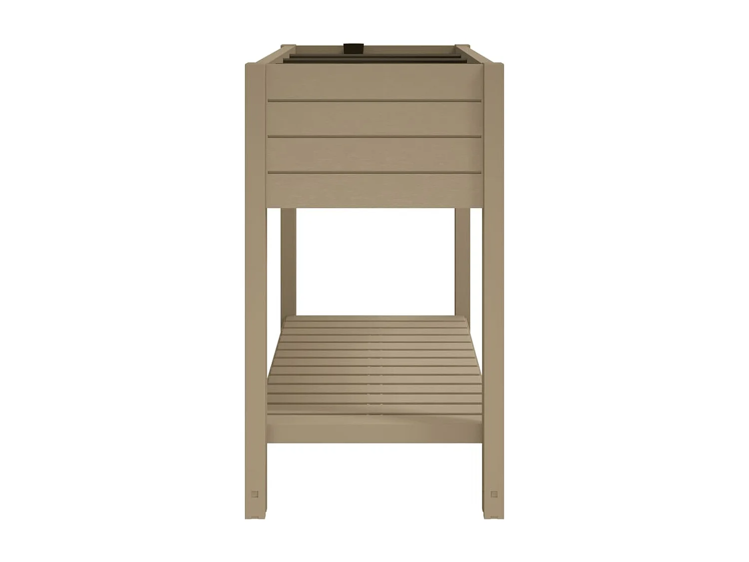 Lit surélevé de jardin marron clair 110x45x79 polypropylène