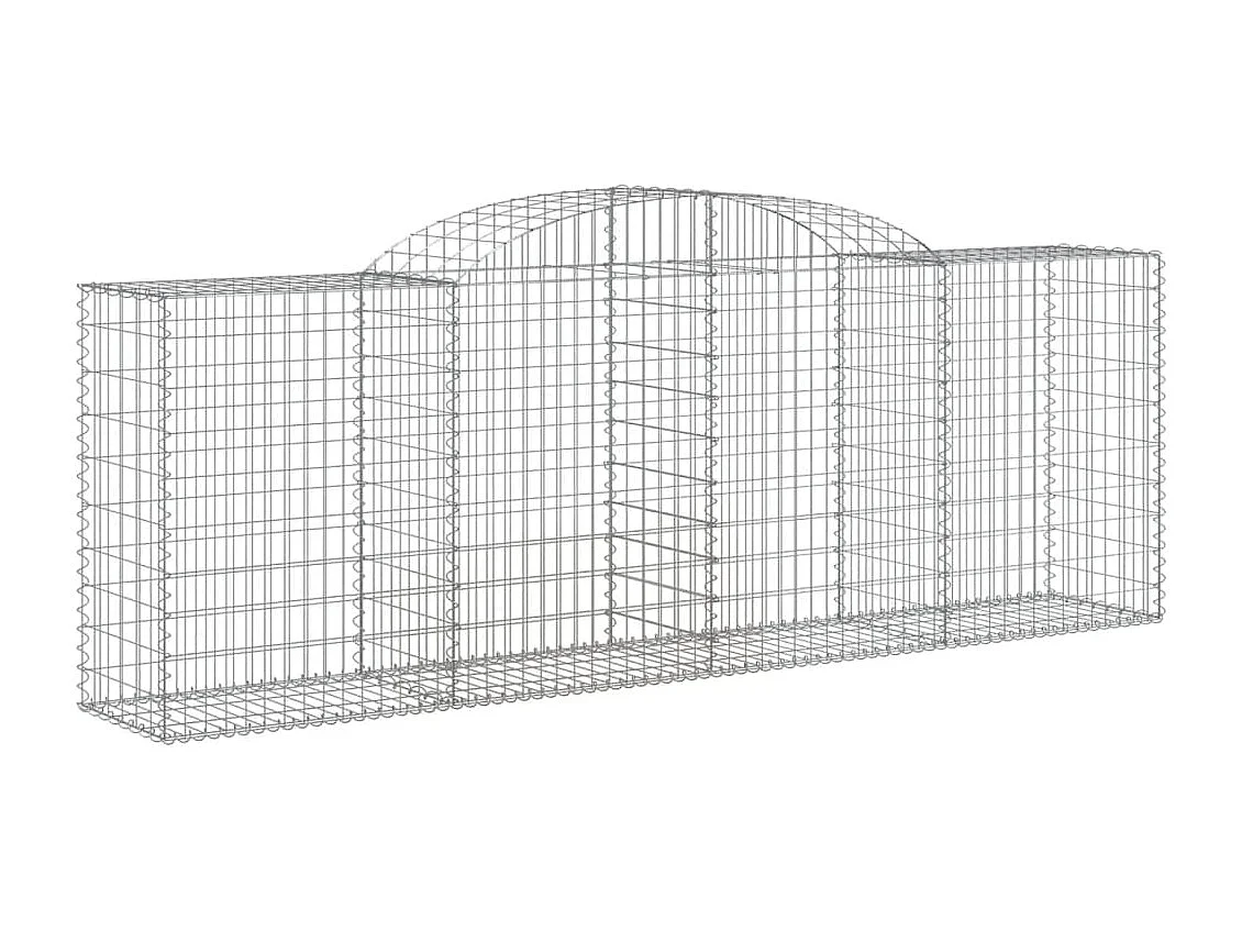 Paniers à gabions arqués 2 pcs 300x50x100-120 fer galvanisé