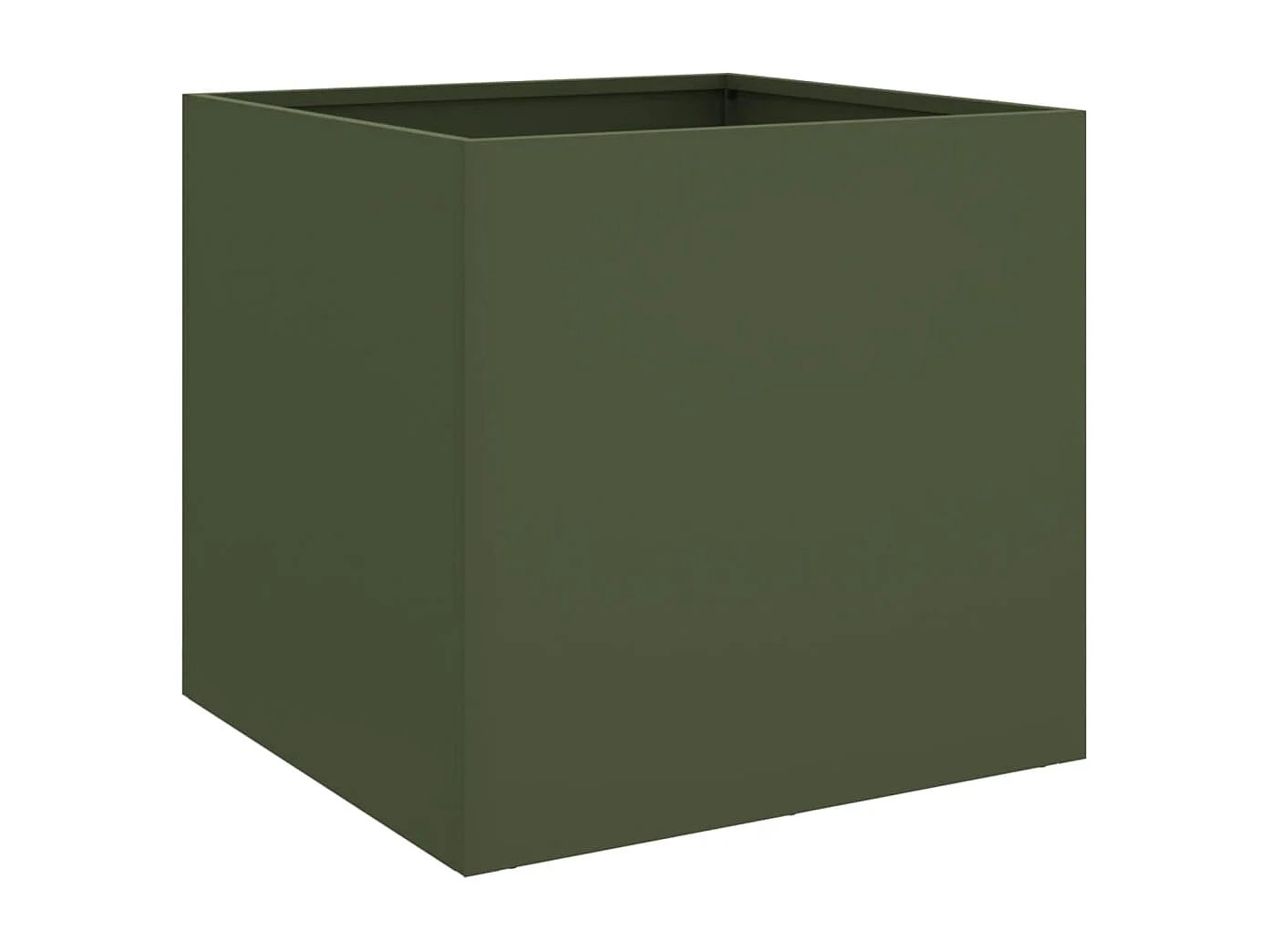 Jardinières 2 pcs vert olive 49x47x46 acier laminé à froid