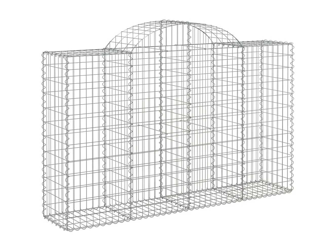 Paniers à gabions arqués 14 pcs 200x50x120-140 Fer galvanisé