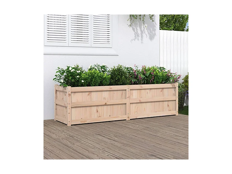 Jardinière 180x50x50 bois de pin massif