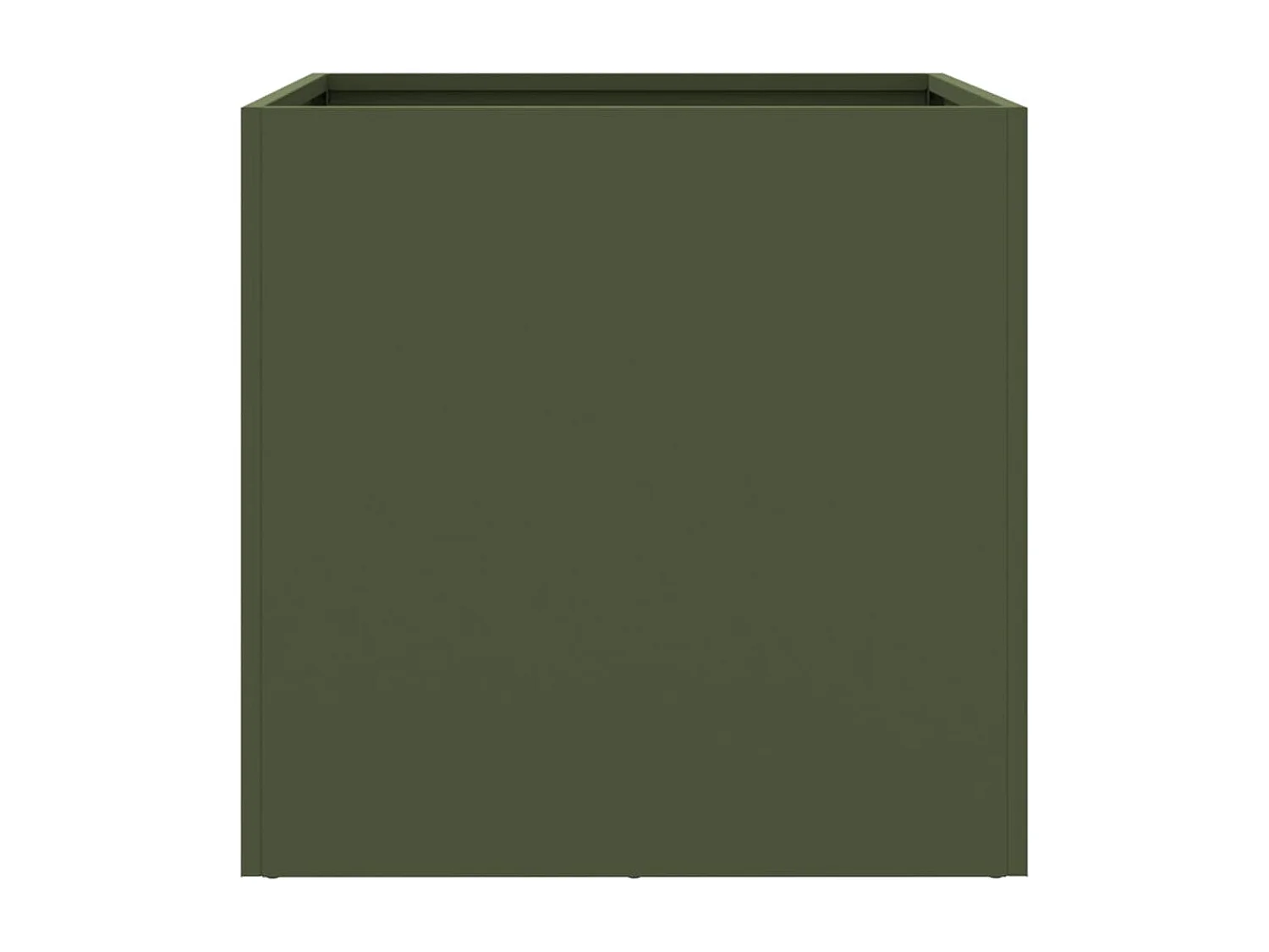 Jardinière vert olive 42x40x39 acier laminé à froid