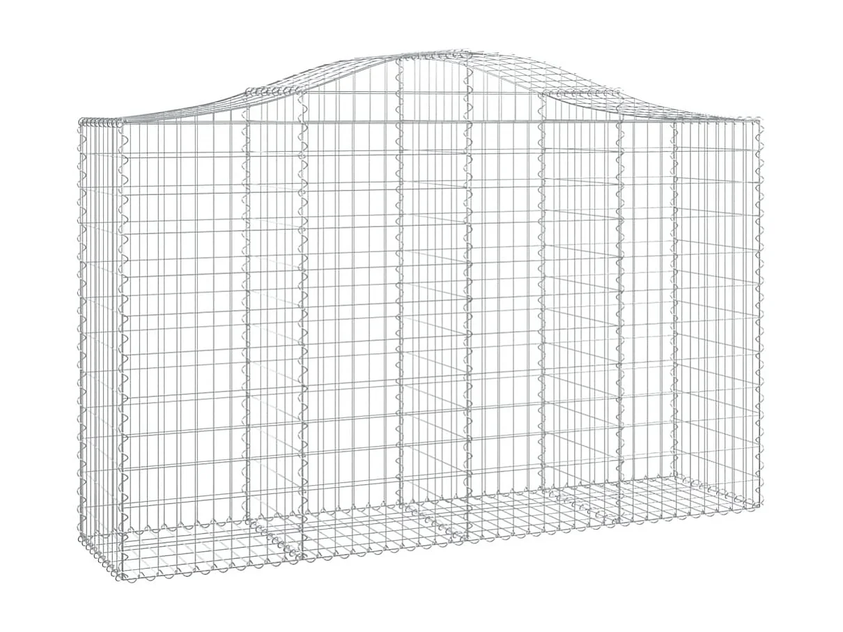 Paniers à gabions arqués 25 pcs 200x50x120-140 Fer galvanisé