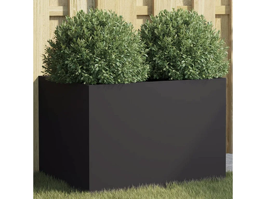 Jardinière noir 62x47x46 acier laminé à froid