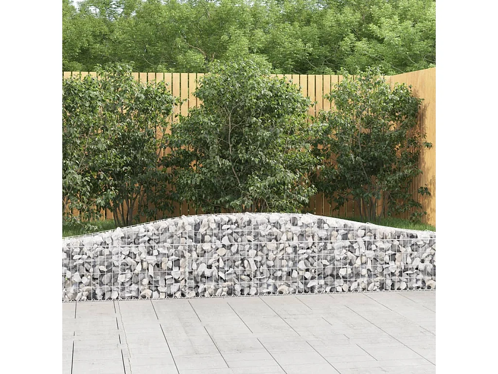 Paniers à gabions arqués 2 pcs 400x30x40-60 Fer galvanisé