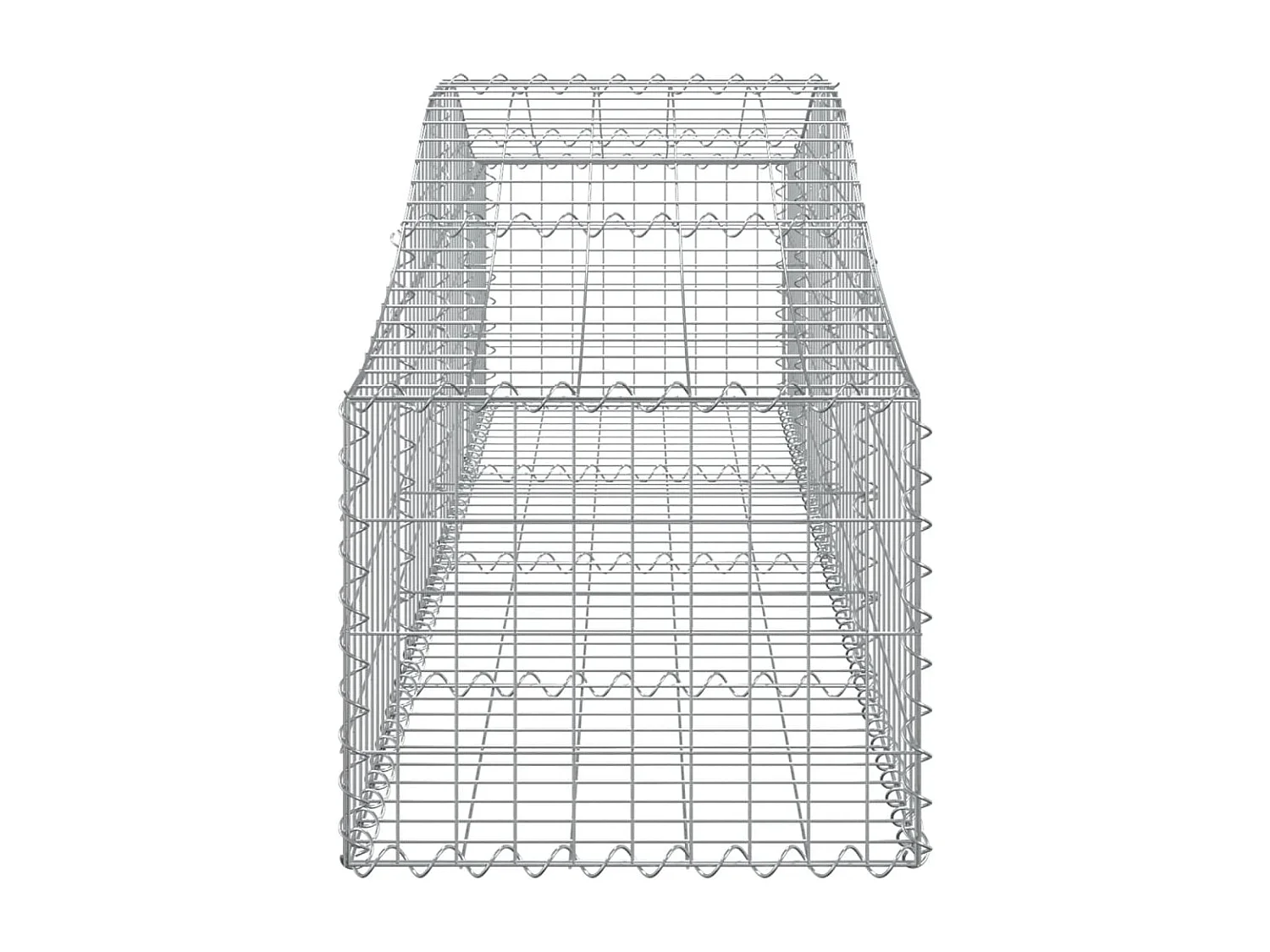 Paniers à gabions arqués 14 pcs 200x50x40-60 fer galvanisé