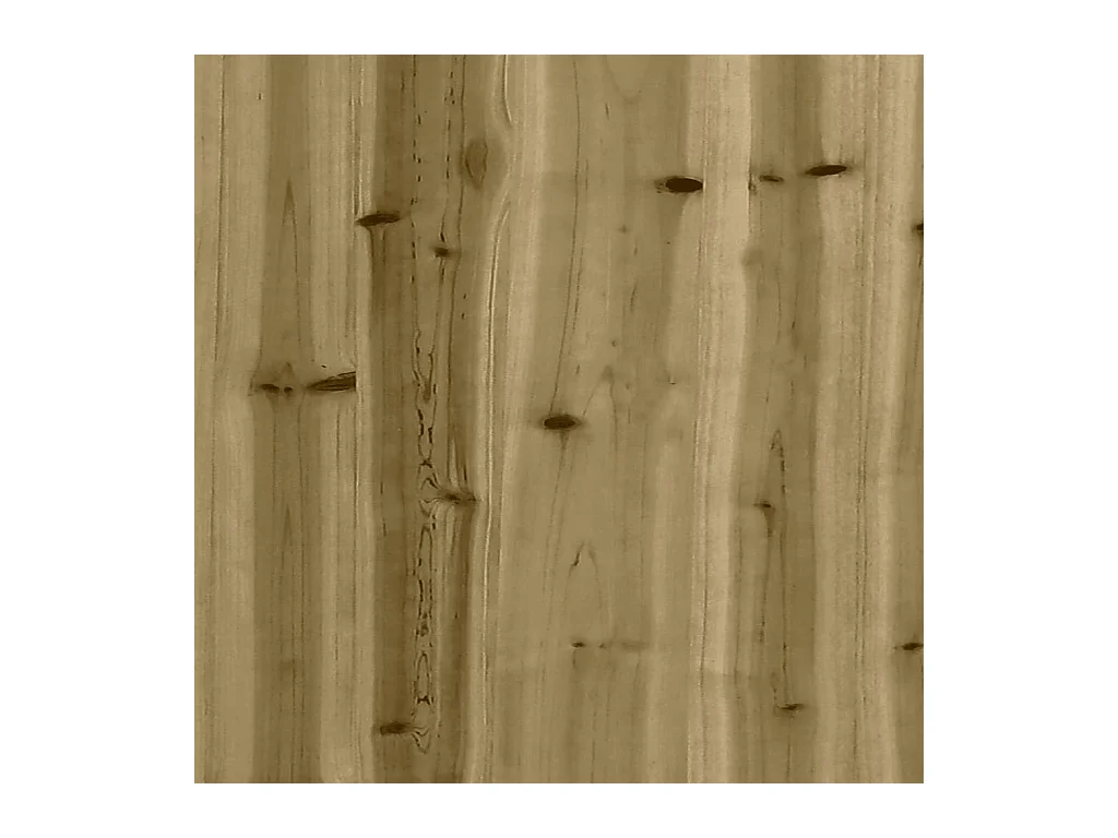 Jardinière avec design de clôture 60x60x60 pin imprégné
