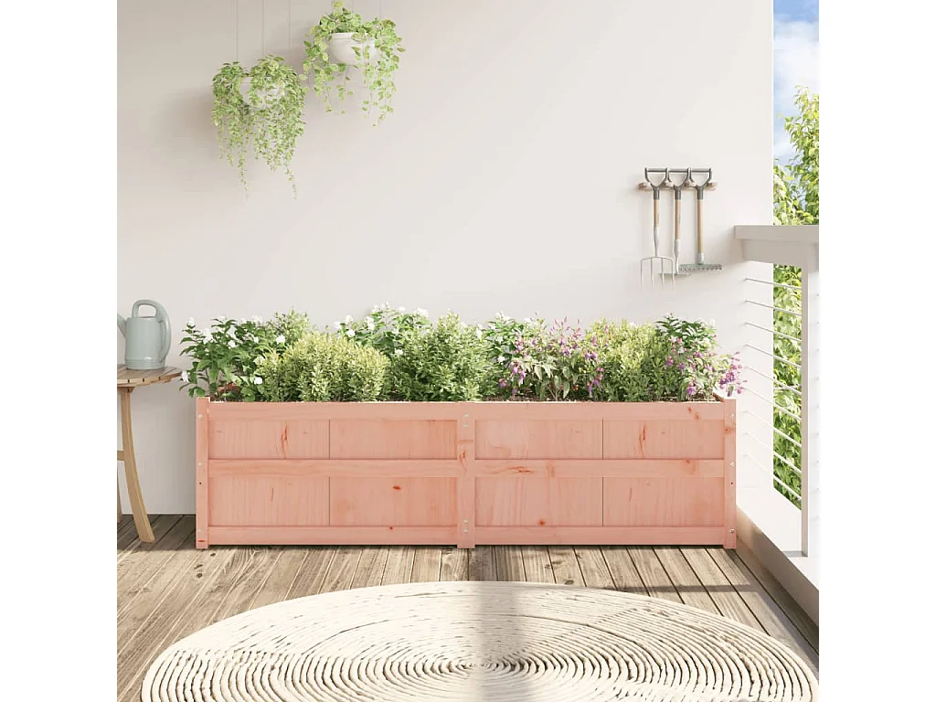 Jardinière 180x50x50 bois massif de douglas