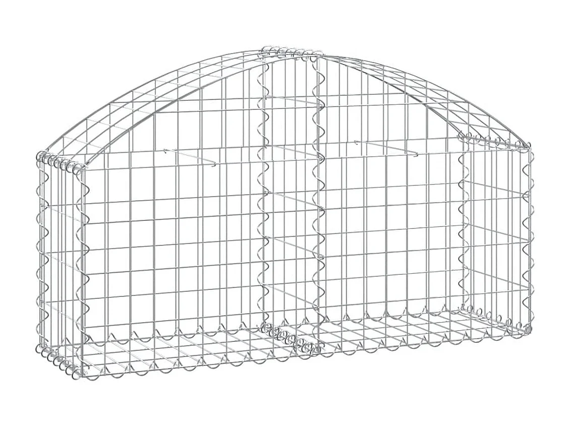 Panier de gabions arqué 100x30x40-60 Fer galvanisé