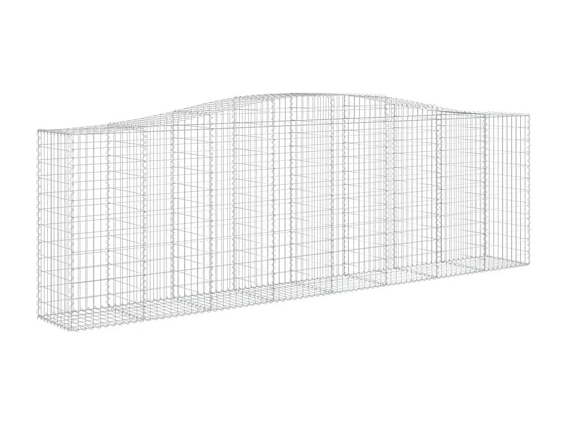 Paniers à gabions arqués 10 pcs 400x50x120-140 Fer galvanisé