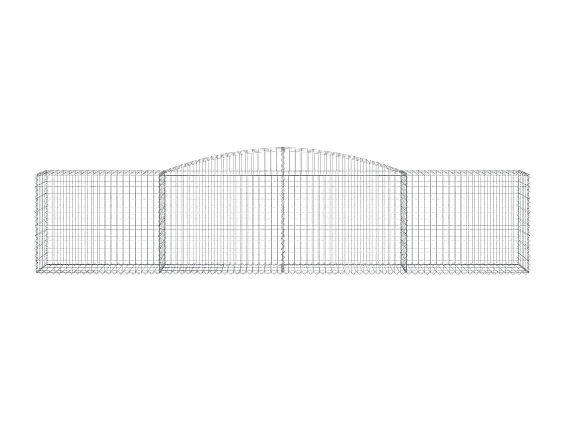 Paniers à gabions arqués 8 pcs 400x50x80-100 Fer galvanisé