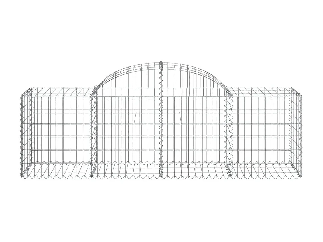 Panier de gabions arqué 200x50x60-80 Fer galvanisé