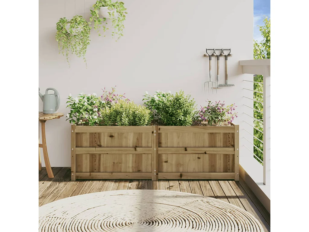 Jardinière 150x50x50 bois de pin imprégné