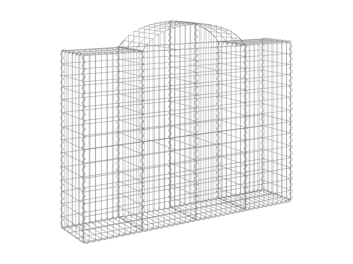Paniers à gabions arqués 11 pcs 200x50x140-160 Fer galvanisé
