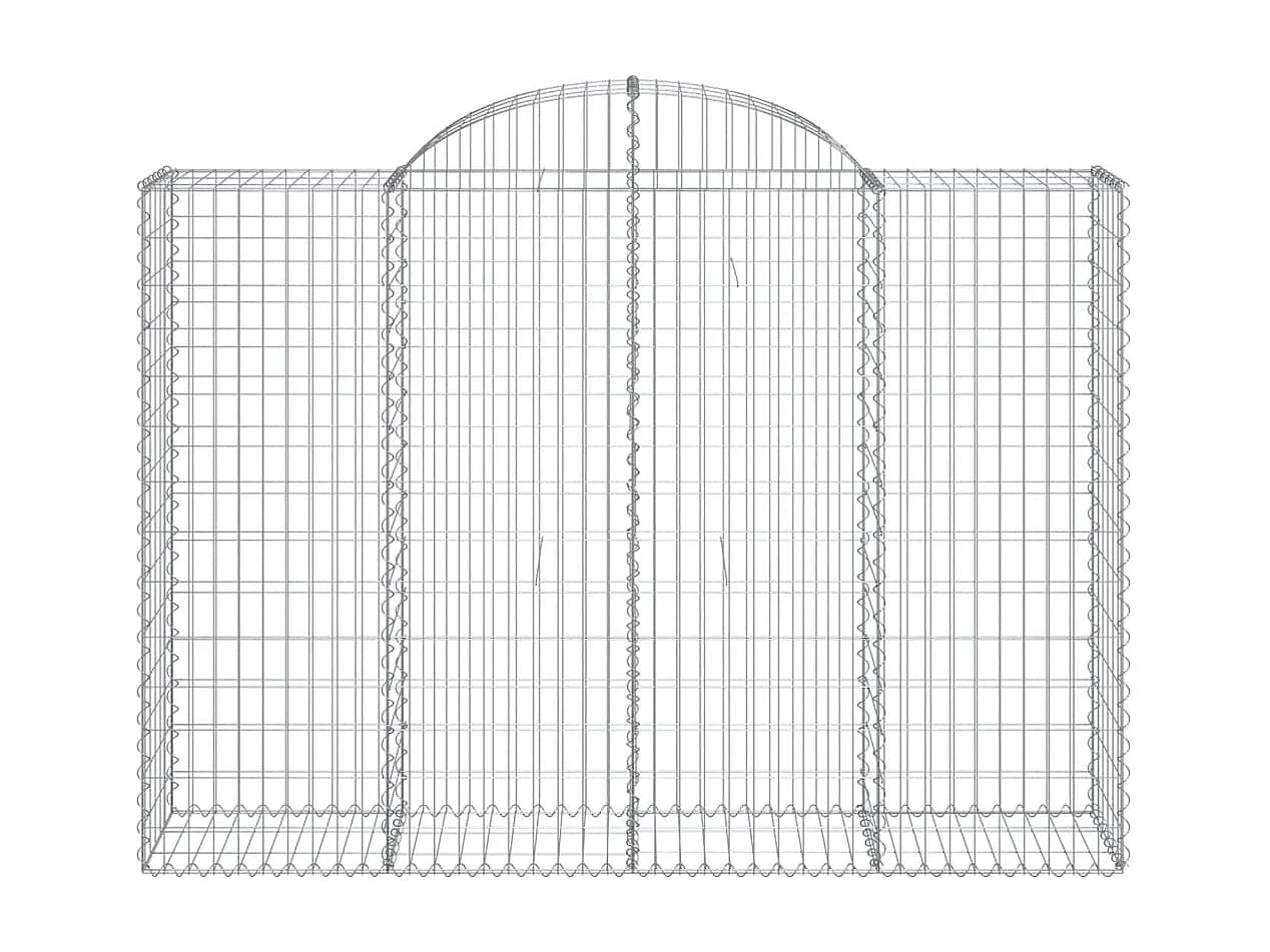 Paniers à gabions arqués 11 pcs 200x50x140-160 Fer galvanisé
