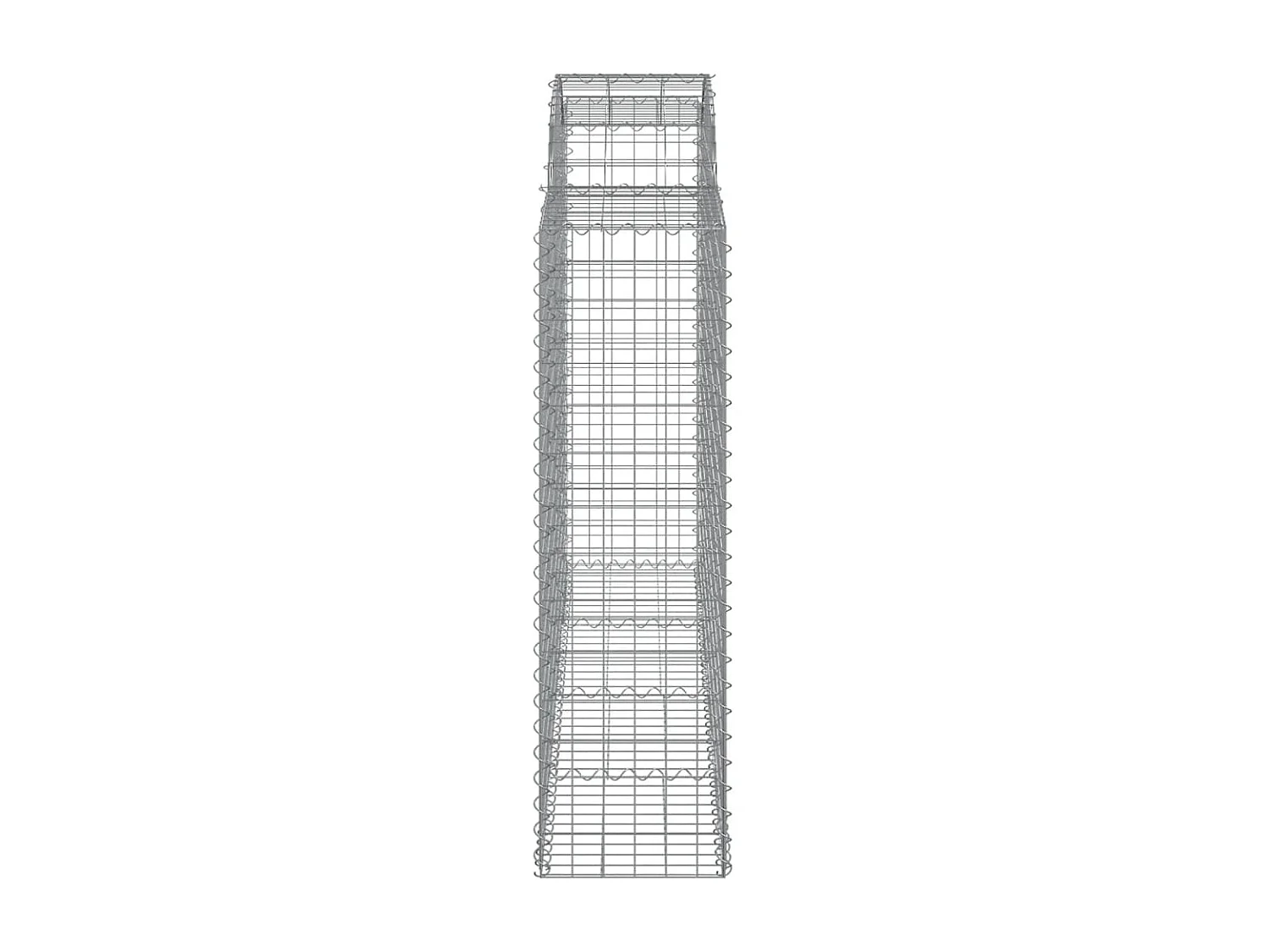 Paniers à gabions arqués 11 pcs 200x50x140-160 Fer galvanisé